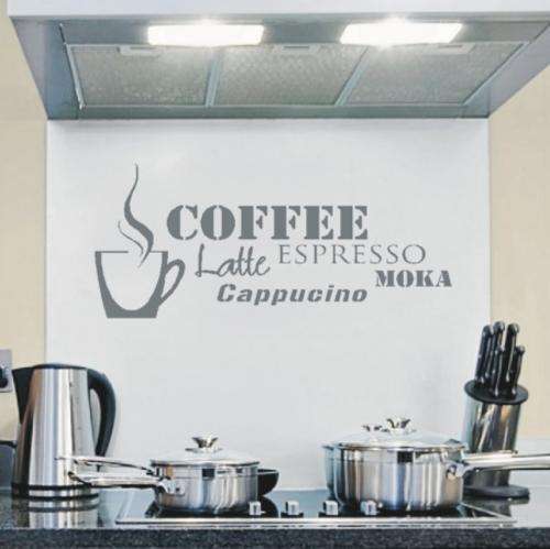 Abstract Coffee Vinyl Decals - Wall Art Stickers