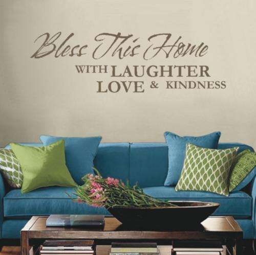 Inspirational Bless This Home Vinyl Decals - Wall Art Stickers