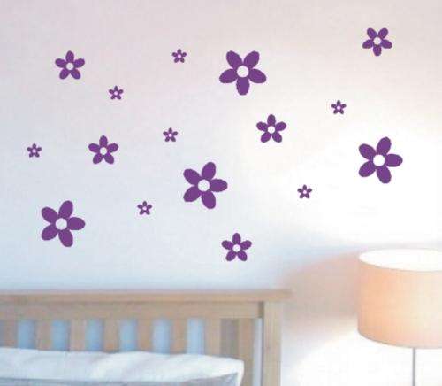 26 Abstract Flowers Vinyl Decals Wall Art Stickers
