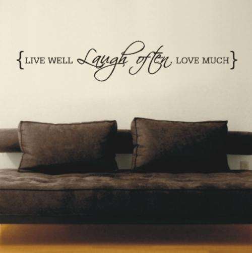 Inspirational Live Well Vinyl Decals - Wall Art Stickers