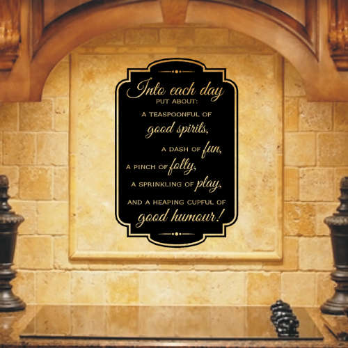 Inspirational "Into Each Day" Vinyl Decals - Wall Art Stickers