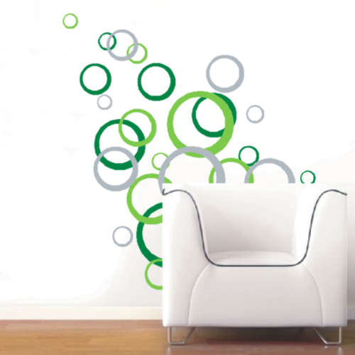 Abstract "Circles" Vinyl Decals - Wall Art Stickers
