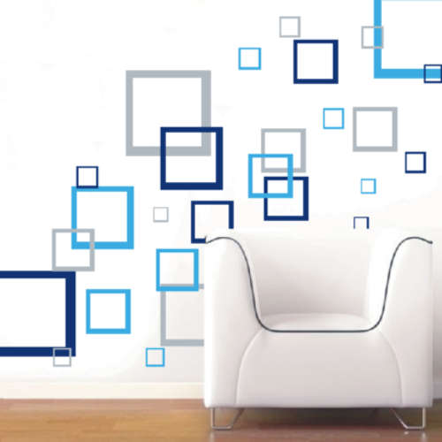 Abstract "Squares" Vinyl Decals - Wall Art Stickers