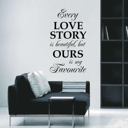 Inspirational "Love Story" Vinyl Decals - Wall Art Stickers