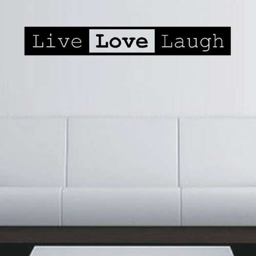 ON SPECIAL!! Inspirational Retro "Live Love Laugh" Vinyl Decals (Available in Black only)