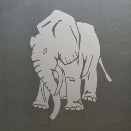 Frosted Elephants "Sandblast-Effect" Vinyl Decals - Home Decor Stickers