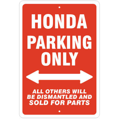 Honda Parking Sign