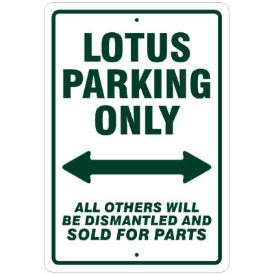 Lotus Parking Sign