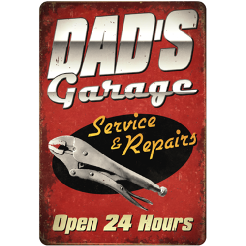 Dads Garage Retro Metal Sign