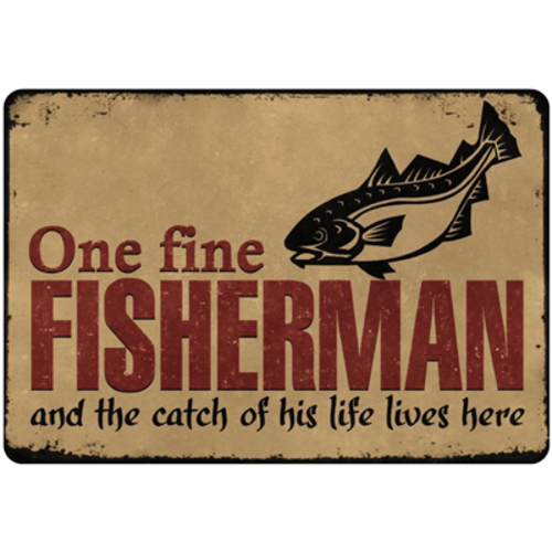 Fine Fisherman Retro Metal Sign