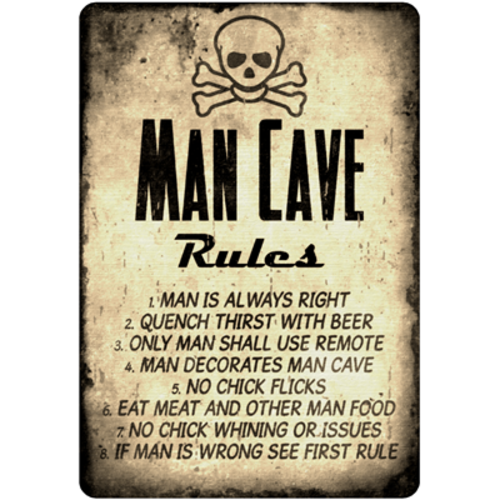 Retro Man Cave Metal Sign
