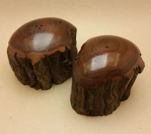 Wooden Log Salt & Pepper containers