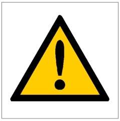 Warning of General Hazard (Rigid plastic Safety Sign)