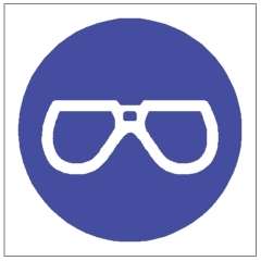 Wear Eye Protection (Rigid plastic Safety Sign)