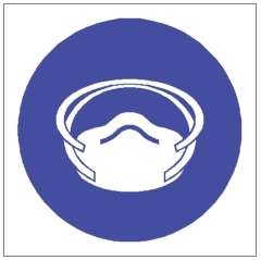 Wear Dust Mask (Rigid plastic Safety Sign)