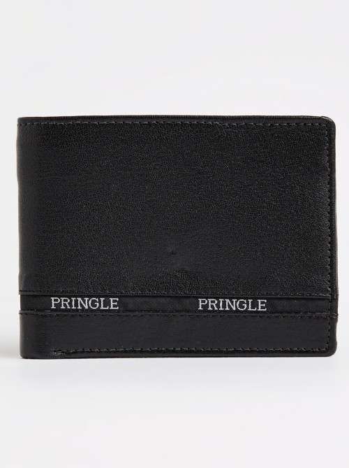 R1 Start! Pringle genuine leather wallet in gift box - Black