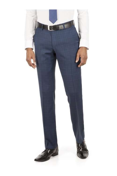 100% Ben Sherman - Navy Checked Tailored Fit Suit - 40L Jacket / 32L trousers - 70% Wool!