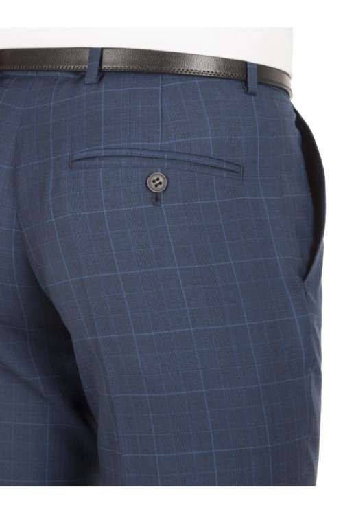 100% Ben Sherman - Navy Checked Tailored Fit Suit - 40L Jacket / 32L trousers - 70% Wool!