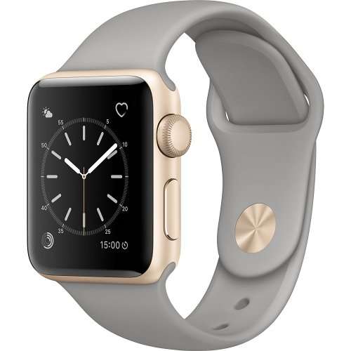 (lila2687) Apple Watch Series 2 38mm Smartwatch (Gold Aluminum Case, Concrete Sport Band)