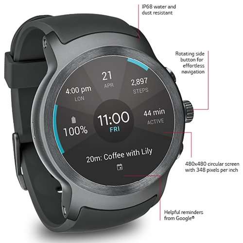 LG Watch Sport Unlocked GSM (Silver/Titan)