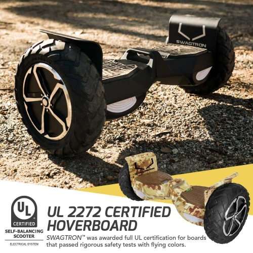 SWAGTRON T6 Off-Road Hoverboard - First in the World to Handle Over 380 LBS, Up to 20 KMPH