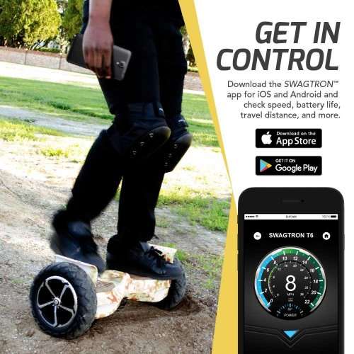 SWAGTRON T6 Off-Road Hoverboard - First in the World to Handle Over 380 LBS, Up to 20 KMPH