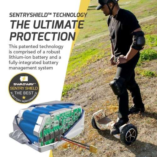 SWAGTRON T6 Off-Road Hoverboard - First in the World to Handle Over 380 LBS, Up to 20 KMPH
