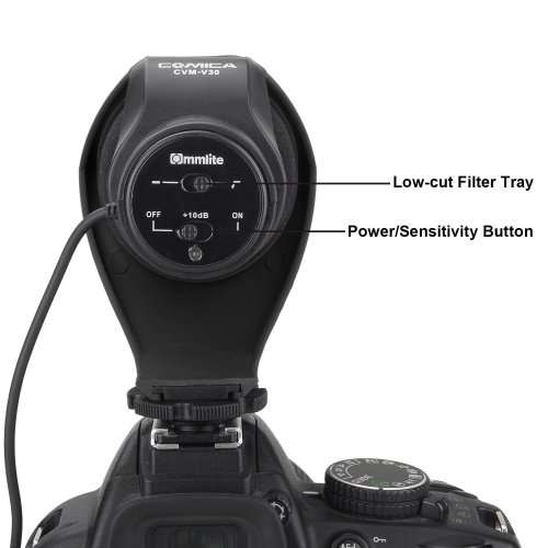 Shotgun Video Microphone for Video and Interview with Nikon Canon Sony Camera, Camcorder (3.5mm)