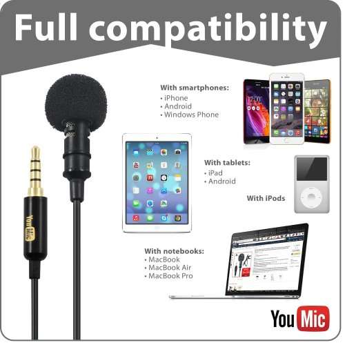 Lavalier Lapel Microphone | Perfect for Recording Youtube Vlog Interview