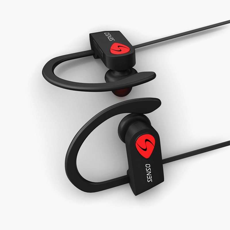 SENSO Bluetooth Sports Earphones w/ Mic Waterproof Earbuds for Gym