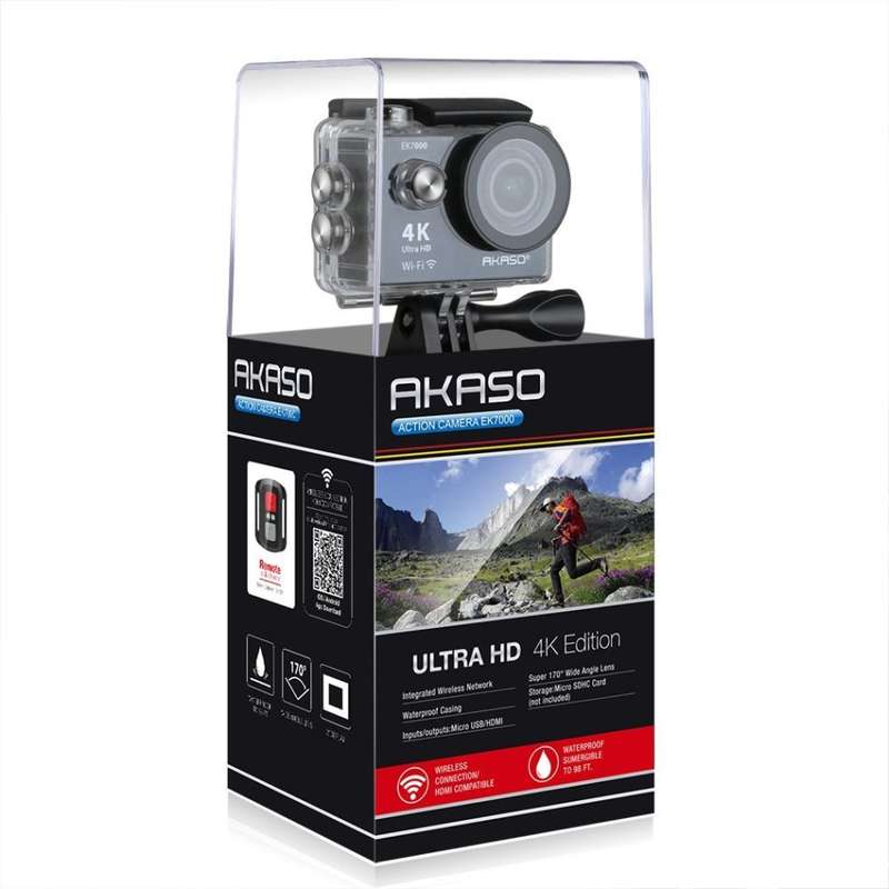 AKASO EK7000 4K WIFI Sports Action Camera Ultra HD Waterproof 12MP 170 Degree Wide Angle