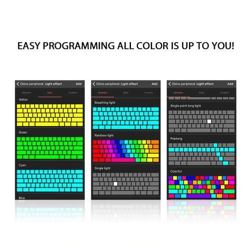 Mechanical Keyboard, ANNE Pro Bluetooth 4.0 Wired/Wireless Computer Keyboard with Full RGB LED