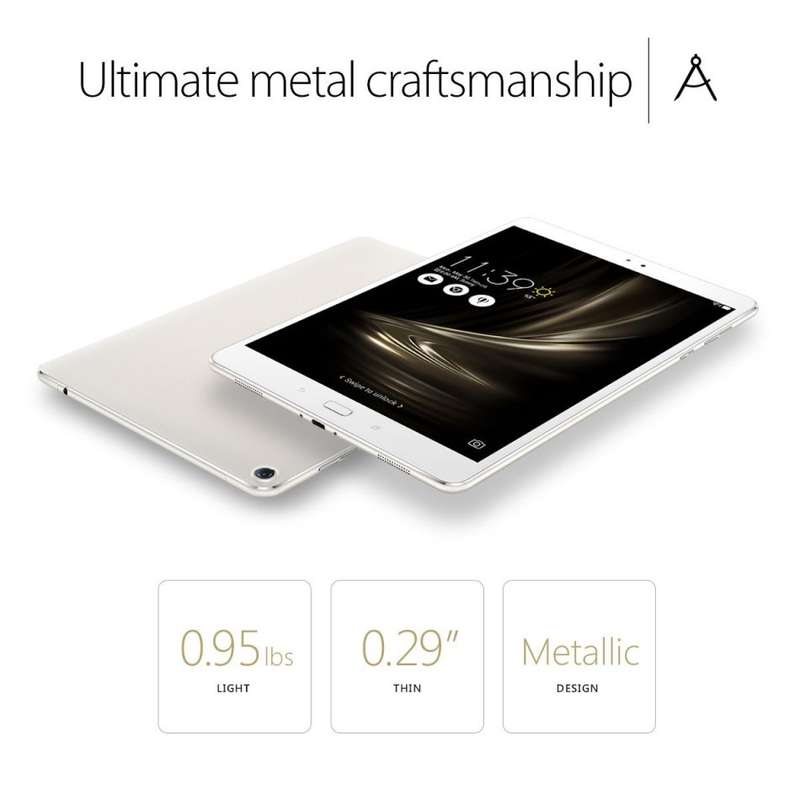 ASUS ZenPad 3S 10 9.7", 4GB RAM, 64GB eMMC, 5MP Front / 8MP Rear Camera, Android 6.0, Glacier Silver