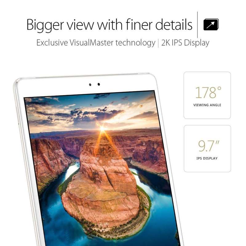 ASUS ZenPad 3S 10 9.7", 4GB RAM, 64GB eMMC, 5MP Front / 8MP Rear Camera, Android 6.0, Glacier Silver