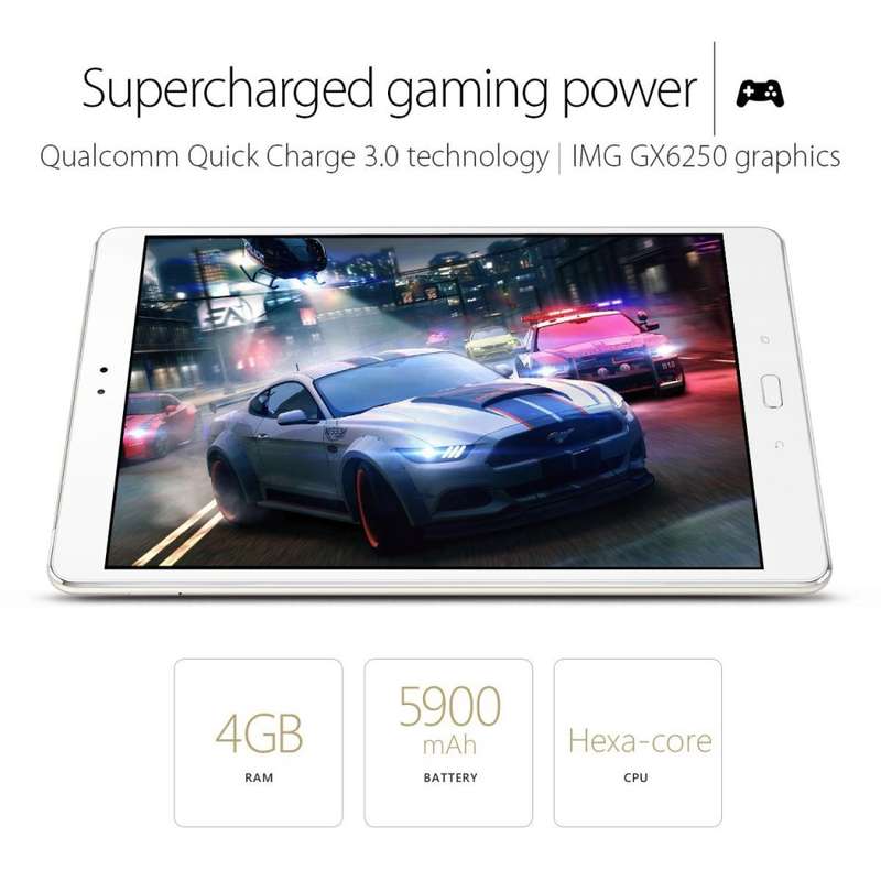 ASUS ZenPad 3S 10 9.7", 4GB RAM, 64GB eMMC, 5MP Front / 8MP Rear Camera, Android 6.0, Glacier Silver