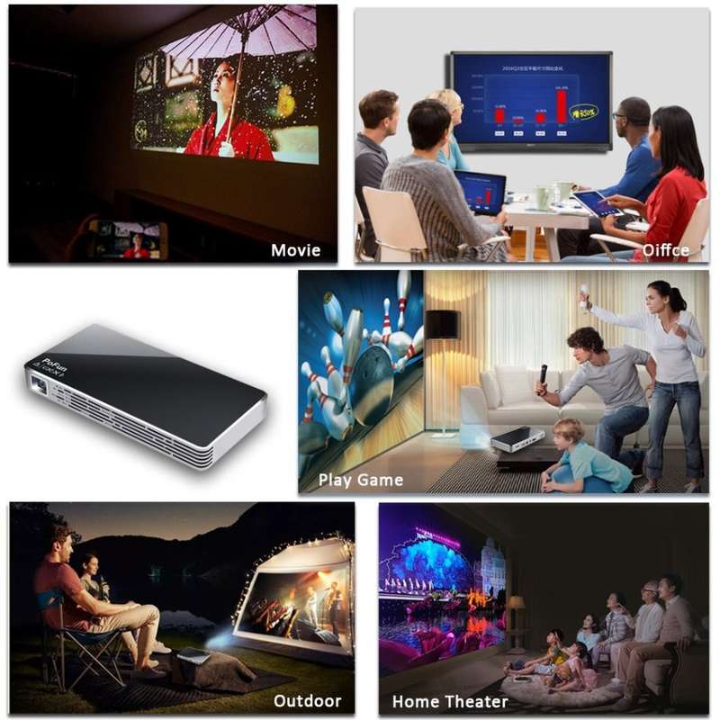 Mini Portable Projector For iPhone, Mobile Projector for Outdoor,Pico HD Video Projector Bluetooth
