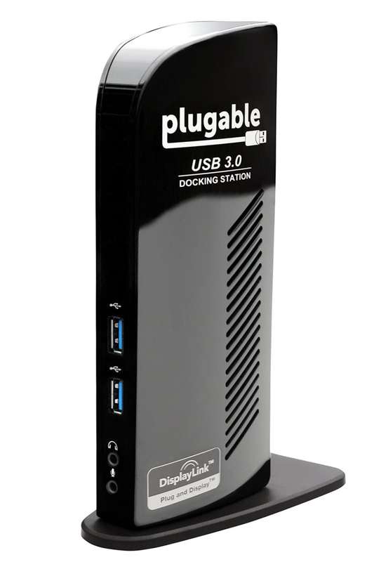 Plugable USB 3.0 Universal Laptop Docking Station for Windows (Dual Video HDMI & DVI / VGA,