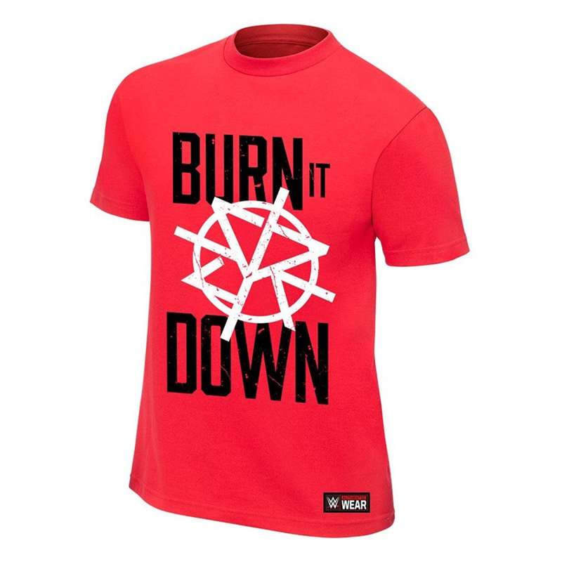 WWE Seth Rollins Burn It Down Red Authentic T-Shirt