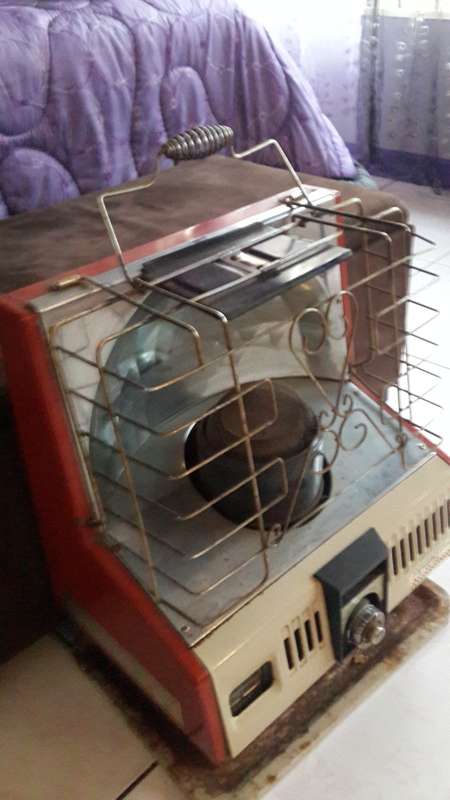 WOW AMAZING VINTAGE MITSUBISHI ELECTRIC FUEL GAS HEATER A MUST SEE  VERY RARE !!!!!!