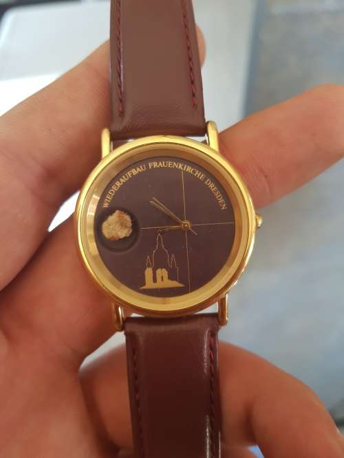 WIEDERAUFBAU FRAUENKIRCHE DRESDEN GERMANY HIGHLY COLLECTABLE LEATHER WATCH ONLY 25000 MADE IN GERMAN