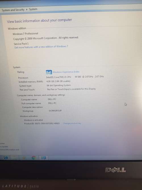 WOW!! Dell latitude e6510 icore 5 laptop with charging dock and many more MASSIVE BARGAIN !!!
