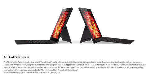 Lenovo ThinkPad X1 Tablet, Quad-Core i5, 8gb Ram,256SSD, 3K High-Res TOUCHSCREEN, 4G/LTe,FingerPrint