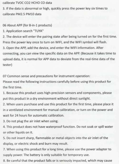 Smart Home 9-in-1 Air Quality Monitor (Tuya ZN-2C09) NEW RELEASE! Portable with Wifi - Colour Screen