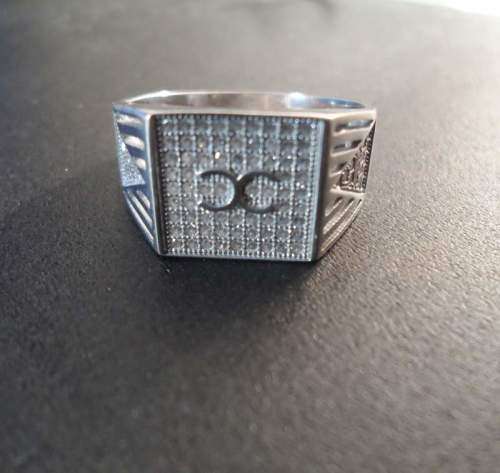 Solid.925 Sterling Silver Pave Ring