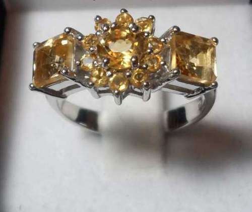 Impressive Genuine Citrine Set in Solid Sterling Silver