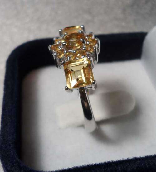 Impressive Genuine Citrine Set in Solid Sterling Silver