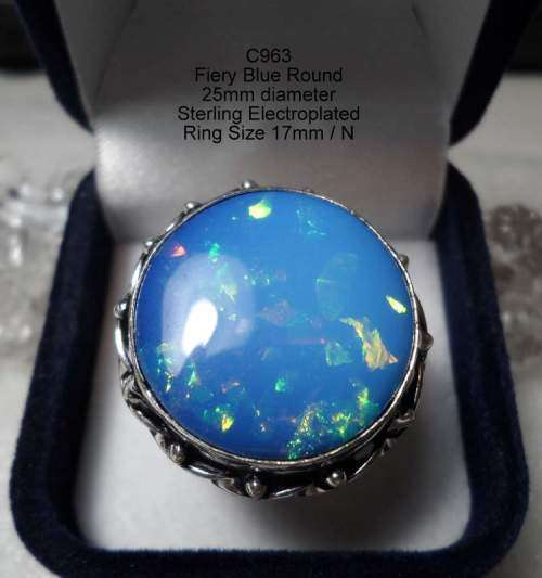 Impressive GLITTER Ring set in 925 Electroplate