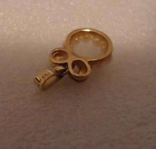 9K GOLD & CULTURED PEARL VINTAGE PENDANT