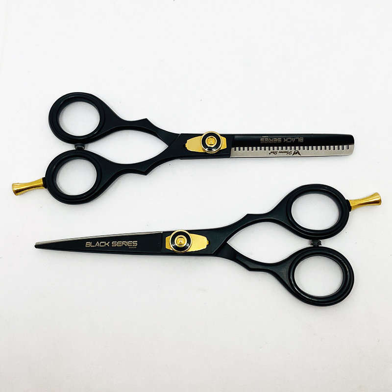 Pro Scissors Barber Hairdressing & Thinning Shears 5.5" Black Matte | LOCAL STOCK | Fast Delivery