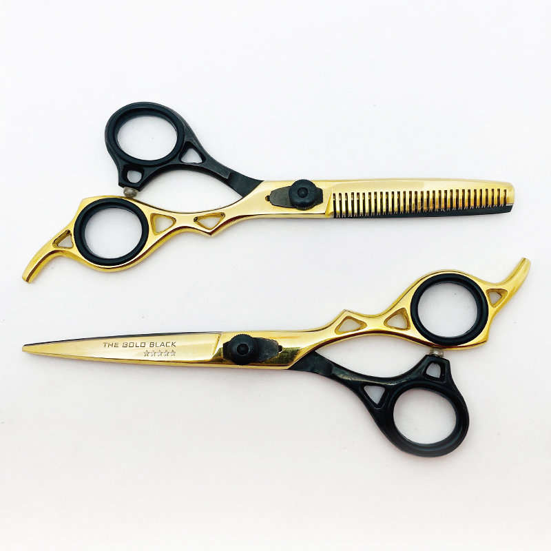 Pro Scissors Barber Hairdressing & Thinning Shears 6.5" The Gold Black| LOCAL STOCK | Fast Delivery